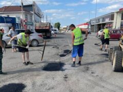 В Белореченске продолжается сезонная ликвидация дефектов дорожного полотна