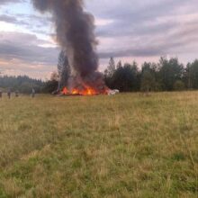 В Тверской области разбился самолет, в котором мог быть глава ЧВК «Вагнер» Пригожин