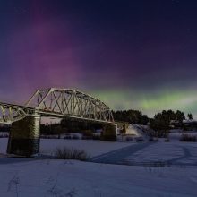 В ряде российских регионов наблюдалось северное сияние