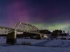 В ряде российских регионов наблюдалось северное сияние